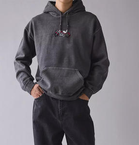 Sweat à capuche d'hiver personnalisé de haute qualité avec logo, taille américaine, pour homme, 100% coton doublé, impression numérique - Product Image 2