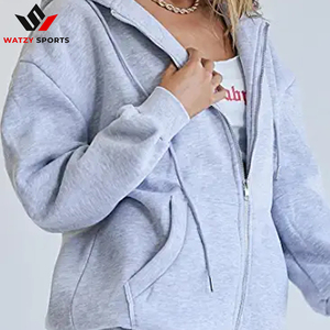 Sweat-shirt à capuche pour femme et adolescente, veste d'automne, surdimensionné, décontracté, avec cordon de serrage, vêtements, Zip Up, Y2K, sweat-shirt à capuche avec poche - Product Image 5