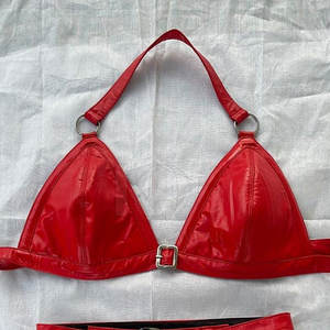 Soutien-gorge en cuir léger pour femme, grande taille, qualité supérieure, maintien élevé, coutures durables, logo frontal, idéal pour le yoga - Product Image 3
