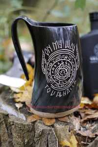 Tasse à corne Tankard Poli Animal Style Viking Sculpture Tasse Bière Décoration - Product Image 3