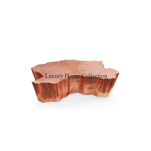 Support de concepteur unique enduit de poudre de couleur noire en métal abstrait avec des Tables basses d'art créatif moderne de dessus rond de couleur argentée - Product Image 4