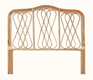 Natural Rattan Infinity <b>Queen</b> Bedhead, Natural Color, Wicker <b>Headboard</b>, Handicraft In Viet Nam, Nhat Minh - Product Image 1