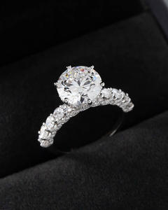 Igi/gia ตัดเพชรที่โตแล้ววินเทจ14K สีขาวแต่งงาน/แหวนหมั้นใส่ได้ทั้งชายและหญิงสีขาวทองสำหรับงานเลี้ยงครบรอบ-คุ้มค่า - Product Image 1