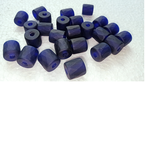 Custom Made Russian Inspired Faceted Blue <b>Glass</b> Beads in Size 12 mm with Hand <b>Cut</b> Facets Suitable for <b>Glass</b> Bead Stores - Product Image 1