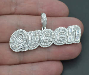 Colgante Unisex Personalizado de Plata VVS con Moissanita, Microincrustaciones, Chapado en Oro, Estilo Hip Hop, con Certificado de Diamante, para Boda o Cumpleaños - Product Image 1