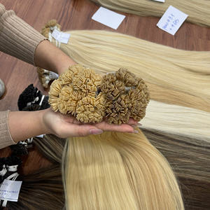 Extensiones de cabello de queratina con punta plana, cabello humano vietnamita, cutícula alineada, paquete de cabello virgen de doble capa, muy alta calidad. - Product Image 6