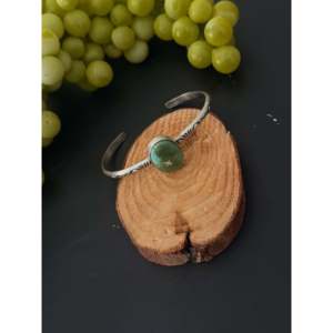 Navajo Handmade Sonoran Gold Turquoise & Sterling Silver Fashion Cuff Bracelet - Product Image 4
