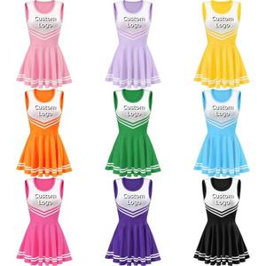 ชุดเชียร์ลีดเดอร์ ผ้าเนื้อนุ่ม ยืดหยุ่น สีสันสดใส สำหรับการแสดงที่กระตือรือร้น - Product Image 3