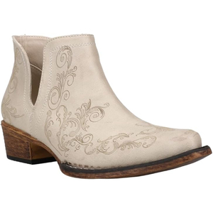 Botas Vaqueras de Tobillo para Mujer, Botines Clásicos de Cuero, Calzado Estilo Cowboy Cómodo y Duradero para Uso Diario - Product Image 1