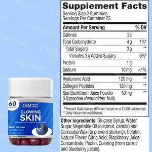 Gummies de hidratación de la piel de marca privada Plus Plant Support Skin Healthy con biotina y vitamina <span class=keywords><strong>C</strong></span> - Product Image 3