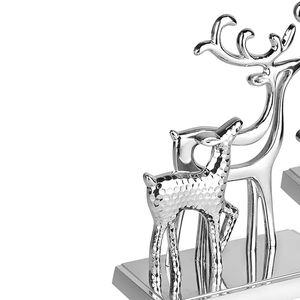 ชุดเครื่องประดับคริสต์มาสแบบกวางสีเงิน2ชิ้นของตกแต่งแบบอินเดีย - Product Image 5