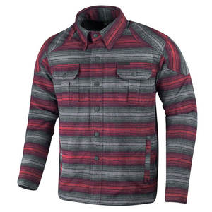 Camisa de franela de manga larga a cuadros gris para hombre Camisa de motocicleta con protección aprobada Diseño personalizado Camiseta de carreras Premium - Product Image 1