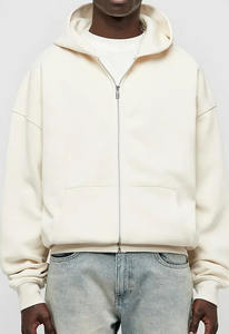 Sweat-shirts à capuche en molleton épais avec fermeture éclair, personnalisables avec logo, de haute qualité, pour hommes, par Ville Sports - Product Image 2