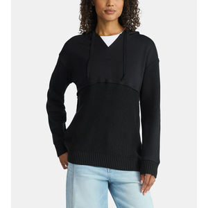 Sweat-shirt à capuche décontracté pour femme, mode d'hiver, coupe ample, polaire chaud, tenue personnalisée, vente en gros d'usine - Product Image 2