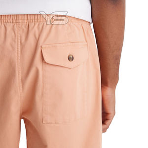 กางเกงขาสั้นกีฬาปักโลโก้ออกแบบได้ตามต้องการสำหรับผู้ชายกางเกงขาสั้นเล่นกอล์ฟแบบลำลองฤดูร้อนมีเชือกผูกกระเป๋าสีทึบสำหรับตกแต่ง - Product Image 4