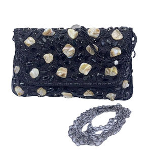 Designer Handcrafted <b>Wedding</b> Evening Bag for Women Elegant Ethnic Bridal Satin <b>Clutch</b> with Stone Pattern Fashion Style - Product Image 1