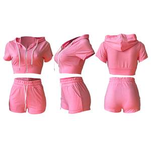 เซ็ตกางเกงขาสั้น2ชิ้นสำหรับ2025ชุดครอปโยคะแบบบู๊ทสีพื้นชุดวิ่งสำหรับเล่นกีฬาออกแบบได้ตามต้องการฤดูร้อน - Product Image 6