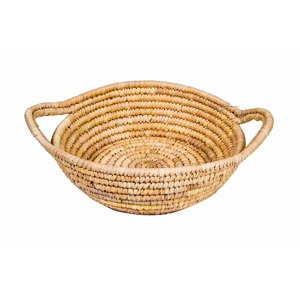 New design Factory Wholesale <b>Cheap</b> Round SEA Grass Storage <b>Basket</b> With PU Handle - Product Image 2