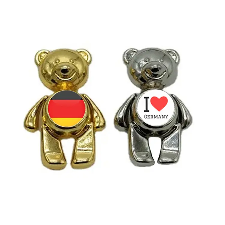 Logotipo personalizado viagens presente móvel urso metal berlina alemanha lembrança ímã do refrigerador