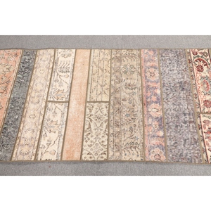 Turkish 2.8x14.5 ft <b>Rug</b>, Vintage <b>Small</b> <b>Rug</b>, Brown Floral <b>Rug</b> - Product Image 3