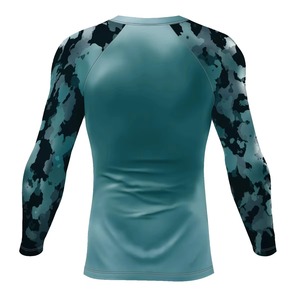 Protección solar personalizada Rash Guard para hombres UPF 50 + manga larga MMA compresión Base Layer Tops para hombres - Product Image 2