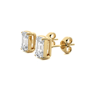 Pendientes con Diamantes Cultivados en Laboratorio, Corte Esmeralda, 1 Quilate, por ATYANTA JEWELS - Product Image 2