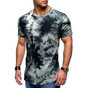 Fabulous Design 2024 New Products Streetwear Hip Hop Clothing Plain No Brand Men Short-Sleeved Tie Dye T Shirt For Sale OEM