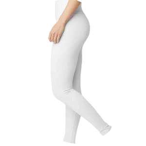 Mallas de yoga para mujer Spandex/poliéster transpirable multiposición logotipo personalizado blanco - Product Image 3