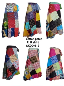 Nouveaux modèles traditionnels d'été longue jupe respirant coton Patch jupe portefeuille taille naturelle méthode de tissage non tissé pour les femmes - Product Image 3