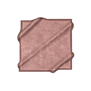 Écharpe carrée en crêpe de soie rose poudré avec motif brossé - Product Image 1