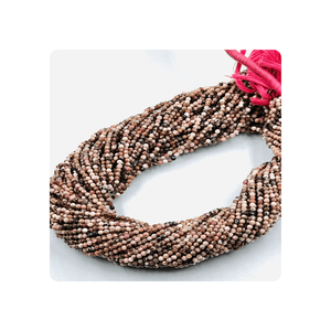 Haute qualité 6mm naturel ombragé Rhodonite facettes Rondelle perles Quartz perle matériel pour la fabrication de bijoux 13 pouces brin - Product Image 5