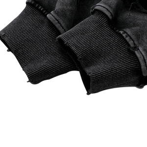 Pull personnalisé en éponge française en coton lourd de haute qualité en détresse lavé à l'acide décoloration au soleil hommes sweats à capuche vintage pour vêtements de rue - Product Image 4