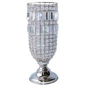 Personnalisé élégant vide votive cristal grand mariage Table centre de table Style européen décor à la main argent plaqué support - Product Image 6