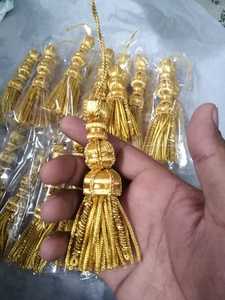 OEM Custom High Quality Gold Bullion Tassels Wholesale Eco-Friendly Handmade for <b>Shoes</b> <b>Bags</b> Apparel Hamza Badges - Product Image 6