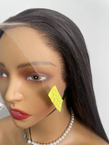 Cabello humano vietnamita crudo sin procesar Peluca frontal transparente Full HD sin pegamento Pelucas delanteras de encaje recto negro Pelucas de cabello humano - Product Image 2