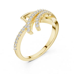 Anillo de Oro Blanco de 14K con Diamante Redondo Cultivado en Laboratorio para Mujer |   Ropa de Oficina |   Diamante Cultivado Nuevo - Product Image 5