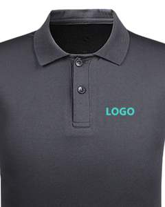 Camisa Polo Gris Carbón Oscuro para Hombre, Manga Corta, Tela Piqué, Transpirable, Uniforme Casual Corporativo, Impresión de Logotipo Personalizado - Product Image 4