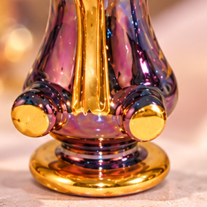 Ensemble de flacons de parfum en verre gravé à la main en forme de chien, dorés à l'or fin, d'Égypte - Contenants décoratifs de collection pour Attar par Unique Design - Product Image 4