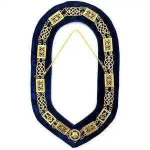 Collier de chaîne maçonnique dans toutes les couleurs Blue Lodge Shriner Fabric Chain Collar Masonic Regalia - Product Image 2