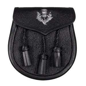 Sporran de tartán adornado con borlas elegantes y bordado intrincado perfecto para las Tierras Altas tradicionales - Product Image 5