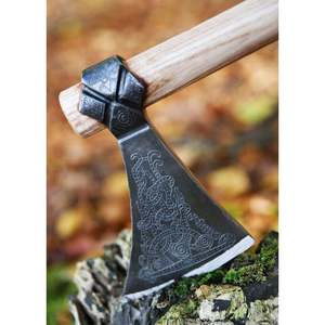 ด้ามไม้สีดำทำจากดามัสกัสขวานปลอมแปลงแบบมืออาชีพทำด้วยมือระดับพรีเมียมทำตามสั่ง - Product Image 5