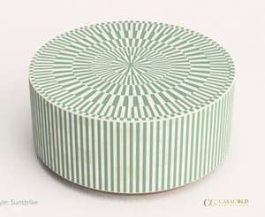 Mesa auxiliar con incrustaciones de hueso, taburete de café de tambor, taburete de té con incrustaciones de hueso hecho a mano, muebles clásicos Vintage, mesa de centro hecha a mano con incrustaciones de hueso - Product Image 4