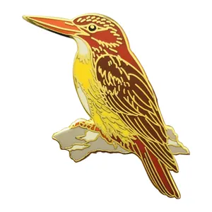 Pin Kerah Burung Kolibri Massal Kustom Vintage Berlian Imitasi Berlian Perhiasan Bros Pin Burung Kolibri