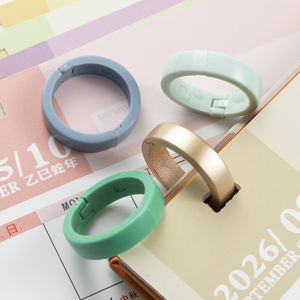 Plástico DIY álbum <span class=keywords><strong>de</strong></span> recortes Clip bisagra anillo llavero <span class=keywords><strong>libro</strong></span> carpeta patrón escritorio calendario carpeta organizador - Product Image 3