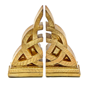 Porte-livres en métal en forme de feuille finition or, accessoire de bureau et d'école, style moderne, porte-livres décoratifs en métal massif - Product Image 5