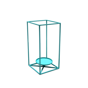 Porte-lampe à thé attrayant décoration de la maison métal et verre diamant forme marron fini pot de bougie personnalisé - Product Image 2