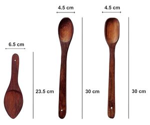 Cubiertos de madera, cucharas pequeñas talladas a mano para sal, azúcar y utensilios de condimentos Masala para la decoración de la cocina del hogar por ARTISAN AURA - Product Image 6