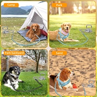 Piquet de sol robuste rotatif à 360 degrés pour animaux (chats, chiens, chevaux, bovins, moutons) pour camping, parc, jardin, plage, sorties en extérieur