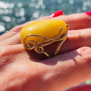 Anneaux de serviette en résine bleue fabriqués à la main Anneaux en résine de vaisselle élégants Unique - Product Image 1