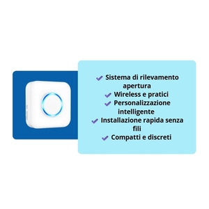 Kit of 2 Smart Home 433MHz <b>Wireless</b> Door Sensors with Magnetic Contact <b>Wireless</b> <b>Doorbell</b> for Door and Window Opening Alarm - Product Image 3
